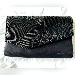 Le Regale Black Beaded Evening Bag